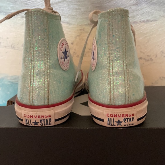 CONVERSE Chuck Taylor Teal Enamel size 3 US girls GUC - Picture 8 of 9